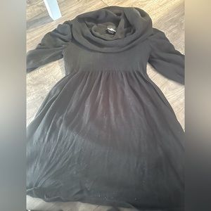 Large black cow neck baby doll sweater top with half sleeves . Super cute used